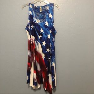 Patriotic Dress or Beach Coverup- Size Lg/XLg